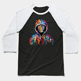 Hacker Game Urbain City Life Mistery Shadow Abstract Baseball T-Shirt